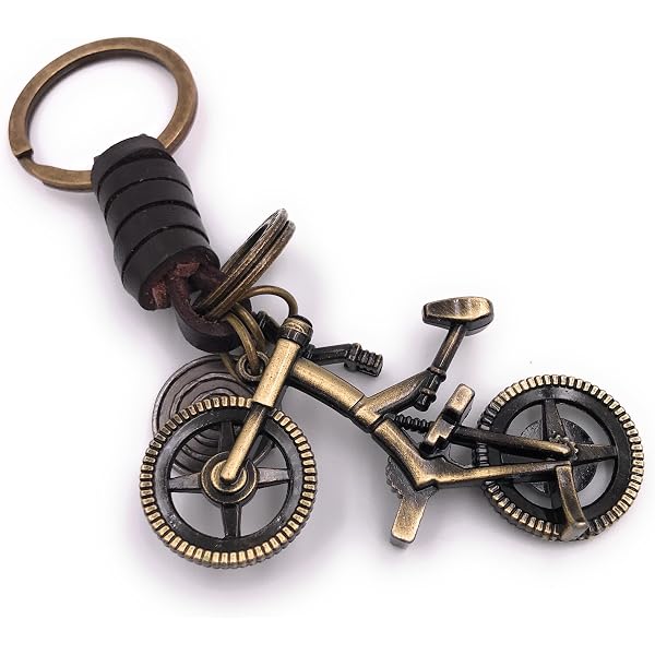 Portachiavi In Legno A Forma Di Bicicletta – Inciso 'Bike' – Regalo Per Ciclisti – Marrone Naturale