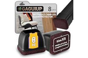 GAGUIUP Rectangle Silicone Chair Leg Floor Protectors, Chair Leg Caps, Furniture Foot Protector, Free Moving Table Leg Covers, Stool Leg caps to Prevent Hardwood Floor Scratches and Reduce Noise