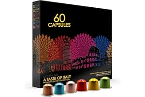 Cafféluxe Aluminium Variety Coffee Pods - Nespresso Compatible Capsules - Taste of Italy - Premium Nespresso Coffee Pods - Espresso Coffee Pod - Flavoured Coffee Machine Capsule Gift Set