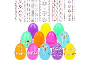 ZJHiome 2.4'' Plastic Easter Eggs, 24 Pcs Easter Eggs with 5 Gem Stickers for Egg Hunt Bulk DIY Egg Easter Decor for Kids Easter Basket Stuffers Party Favor(multicolor)