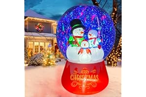 EBANKU 174cm Boże Narodzenie Nadmuchiwane, Bałwanki Rodzinne Święta Bożego Narodzenia Nadmuchiwane Śnieżna Kula Świąteczne Dekoracje Dmuchane do Wewnątrz Na Zewnątrz Dekoracje Świąteczne