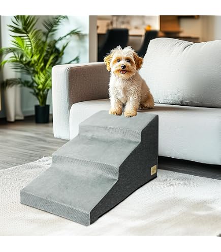 Escalier Souple 2 Marches Pour Chien Et Chat - Mousse Haute Densité 40x55x25cm - Galatée