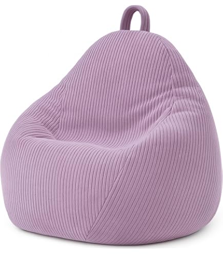 Meiju Pouf Poire Géant XL Sans Remplissage - Fauteuil Poire Confortable Pour Adulte Et Enfant, Rouge