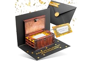 ‎BASICBIRD BASICBIRD Gutschein zum Selberausfüllen als PopUp Schatztruhe, Gutschein Karte Geburtstag mit Rubbelkarte, Gutscheine zum selber ausfüllen, Gutscheinkarten zum selbstausfüllen, Geburtstage, Geschenke