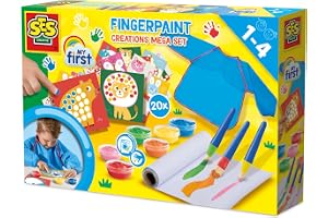 SES Creative 14445 My First – fingerfärg skapelser megaset – kreativt hantverkskit för barn i åldern 1+