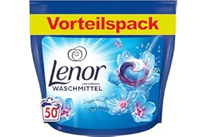 ‎LENOR Lenor Waschmittel Pods, 50 Waschladungen, Aprilfrisch, Vollwaschmittel, Langanhaltende Frische & Geruchsentfernung Bei Kaltwäsche