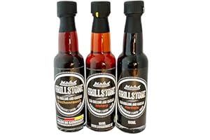 Grillstone Liquid Smoke Spice Sauce Hickory, Beech and Hardwood, 3 x 100 ml, with Dispenser