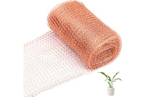 SONEER Kupferwolle, Schneidbares Kupfergeflecht für Schädlingsbekämpfung, Kupfernetz Mesh Rolle für Schnecken Maus Vögel Fledermaus Insekt Nager, Haus Garten (12.7cmx6m)