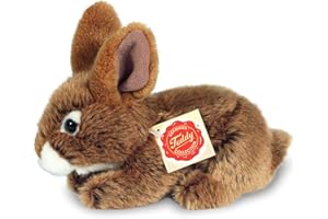 HERMANN TEDDY Teddy Hermann 93709 siedzący króliczek brązowy 7,5"/19 cm, miękka zabawka, pluszowa zabawka