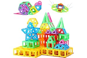 NorthBeland Bloques Construccion Niños 71 Piezas, Construcciones para Niños, 3D Bloques Magneticos Construccion Niños y Juguetes Niñas 3 4 5 6 7 Años