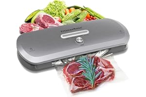 KitchenBoss Machine Sous Vide Alimentaire：Appareils de Mise Sous Vide pour la Conservation Sous Vide, Machine Sous Vide 4 en 1 Automatique/Manuel, Sous Videuse Alimentaire pour Aliment Sec/Humide
