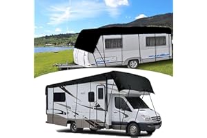 EYSBIY Copertura per Camper, 7,5 x 3 m /295,2 "x 118,1" Tessuto Oxford 210D Telone di Protezione del Tetto per Roulotte Impermeabile Antivento Antipioggia Resistente al Sole Telo Copri Camper