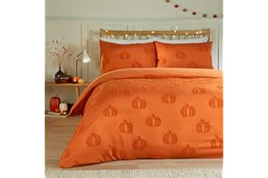 FURN. Duvet Day Pumpkin Fields Duvet Cover Set – Ultra Soft Cosy Autumn Tufted Bedding (Multicolour - King)