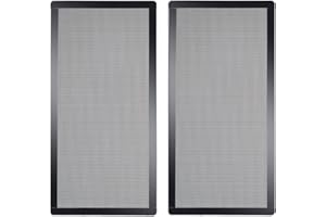 YSSHUI Lot de 2 filtres anti-poussière en maille pour ventilateur de boîtier d'ordinateur avec cadre magnétique, 280 mm x 140 mm, noir