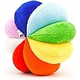 B4BRAIN Colorful Rainbow Ball | Hanging Toy Crib, Stroller, Car Seat | Montessori, Teething Safe | Soft | Infant Development | Baby Shower Gift | 3,6 Months to 1 Year