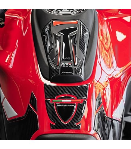 Adesivi Serbatoio Per Ducati Multistrada V4/S Touring - Sticker Protettivi PVC, Colore Rosso Ducati