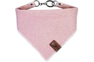 vanClyde® Sydney Hundehalstuch, Dreieckstuch, Bandana für Hunde, größenverstellbar, Stilvolles Accessoire in Rosa mit Karabinerverschluss, Größe S