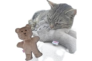 THE LITTLE BRITISH MADE COMPANY BRITISH UK MADE CATNIP TEDDY BEAR CAT TOYS FOR INDOOR CATS HIGH POTENCY TOY NEW OUT! (Catnip Teddy Bear)