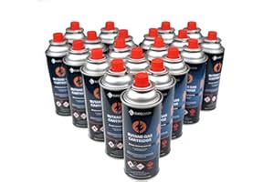 Eurocatch Cartouche de gaz - 20 pièces - Gaz butane - Bouteilles de gaz - Douilles à gaz - Douilles à gaz butane - Recharge - 227g