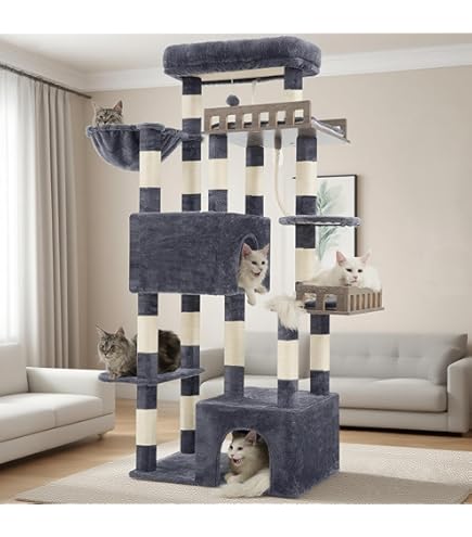 tectake® XXL Krabpaal voor Katten - Grote Kattenkrabpaal met