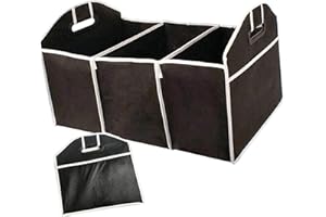 Grids London Ltd Car Boot Bag Organiser Large Travel Storage Shopping Tidy Trunk Foldable Collapsible 3 Pocket Black