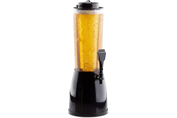 Relaxdays Tireuse à bière pompe à bière girafe à bière en plastique 2,5 litres robinet HxlxP 50 x 23 x 18 cm, noir