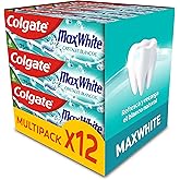 Pasta de dientes blanqueadora Colgate MaxWhite con cristales blancos 12x75ml | refresca el aliento | protección contra la car