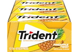Trident Pineapple Twist Sugar Free Chewing Gum with Xylitol 14 Sticks 39 g