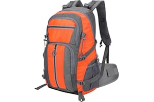 Luckits 50L Hiking Backpack, Labor Saving Rucksack for Men Women Hang System Daypack Lightweight Breathable Camping Backpack Water Resistent for Outdoor Camping Travel Daypack Climbing Gifts