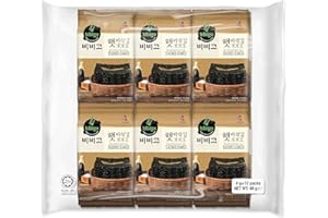 ‎BIBIGO Bibigo Jaerae Seealgen getrocknet – Gerösteter Seetang – Ideal als Snack oder Beilage – 12 x 4 g