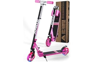 ‎APOLLO Apollo Skyracer City Roller mit LED Leuchträdern | Roller Kinder 6 Jahre | City Scooter mit Federung | Tretroller für Kinder und Teens | Kinder Roller klappbar und höhenverstellbar
