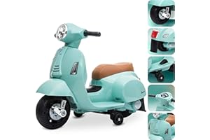 SUN BABY Vespa electrica niños, Motos electricas Infantiles, Vehículo eléctrico Vehículo Infantil Scooter (Menta)