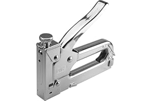 LEVIATAN 207016 zszywacz tapicerski, wydajny, metalowy zszywacz tapicerski, stabilna chromowana konstrukcja metalowa, do zszywek 4-14 mm