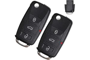 Betterher 2 stück Fernbedienung Schlüssel Gehäuse 3-Tasten Shell Fall Ersatz kompatibel für VW Golf 5 Bora Jetta Sharan Touran Transporter Passat Golf Polo--Ohne Batteriehalter