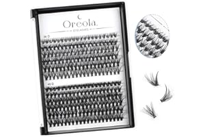 Oreola Pestañas postizas 30D+40D Pestañas individuales mixtas 240PCS Racimo de pestañas reutilizables Aspecto natural Wispy 8-16MM para extensiones de pestañas DIY en casa