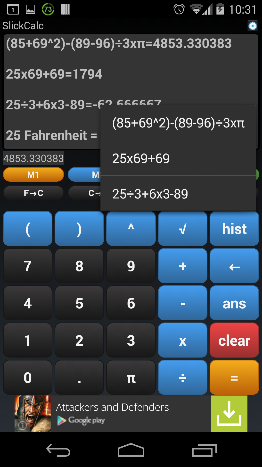 SlickCalc Calculator FREE with Unit Conversion Amazon.co.uk Appstore