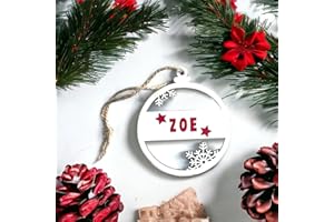 VEJO Bolas de Navidad Personalizadas/Adornos Navideños/Bolas para Árbol de Navidad/Decoración para el Árbol de Navidad/Ornamentos/Esferas con Nombre Personalizado