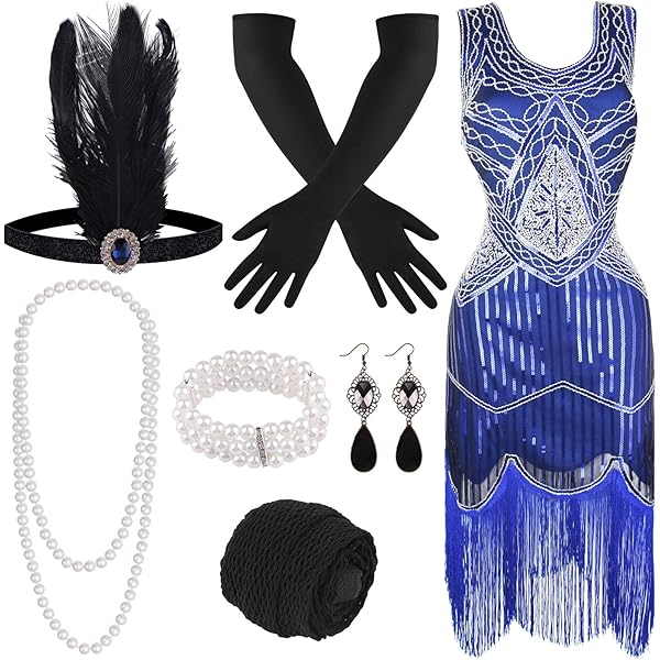 Viloree Gatsby jaren 1920 flapperjurk voor dames, vintage pailletten, franjes, kralen, art deco feestjurk met mouwen voor feest en eindejaarsbal, 3XL Viloree Gatsby jaren 1920 flapperjurk voor dames, vintage pailletten, franjes, kralen, art deco feestjurk met mouwen voor feest en eindejaarsbal, 3XL