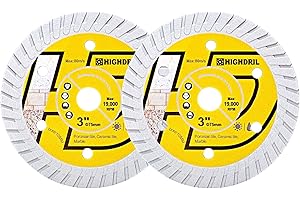HIGHDRIL Disco Diamantato Gres Porcellanato 75mm - 2pezzi Dischi Taglio per Ceramica Porcellanato Piastrelle Marmo Granito