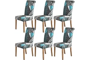 HZDHCLH Chair Covers Set of 4/6 Stretch Modern Chair Slipcovers for Dining Room Kitchen Wedding Party Washable Chair Protector(6pcs, gray old town)