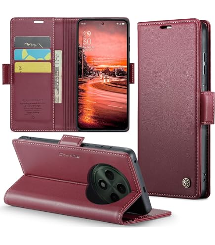 GOKEN Cover In Pelle Per Oppo Reno8 5G - Custodia Magnetica Con Portafoglio, Supporto E Slot Per Carte, Grigio - 3