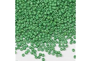 Tibaoffy Verde scuro Perline Dimensione 8/0 Perle di Vetro del Seme dei Mestieri 3 mm per la Fabbricazione dei Gioielli (Totale Circa 100g Circa 3600 Grani‌)