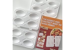 Aoipend Z612 Kibbeh Rolls Maker Mold Meatball Mold Processor Manual Meatloaf Maker Press Tool DIY Upgrade 4 Grids 7cm Large Size Homemade Meat Maker Kitchen Accessories