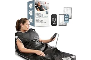 LifePro Saunadecke zur Entgiftung – Tragbare Ferninfrarot-Sauna für Zuhause Detox Beruhigen Sie Körper und Geist, groß, Schwarz