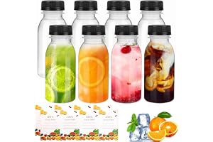8 st. återanvändbara tomma flaskor, 200 ml plastflaskor med lock