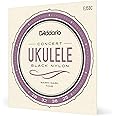 D'Addario Concert Ukulele Strings, Black Nylon, EJ53C, 4-String Set, Pack of 1