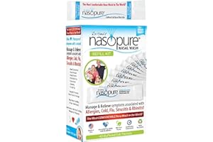 DR HANA'S NASOPURE Le più belle Neti Pota € | Refill Kit | 40 Buffered Salt pacchetti | Allergia e la congestione nasale di rilievo Wash