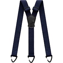 Bretelle Uomo In Pelle 2 Pollici Con Clip Regolabili X-Back - Black