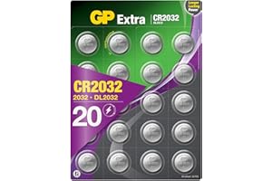 GP Extra Lithium Knopfzellen CR2032 3V | 20 Stück Batterien CR 2032 | 2032 Knopfzelle 3 Volt ideal als Airtag Batterie, für LED-Beleuchtung, Autoschlüssel etc.