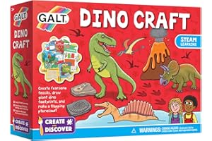 Galt Dino Craft, Craft Kits for Kids - Create & Discover - Fun Filled, Dinosaur Themed Activities for Children - for Boys & Girls Ages 5 Years Plus